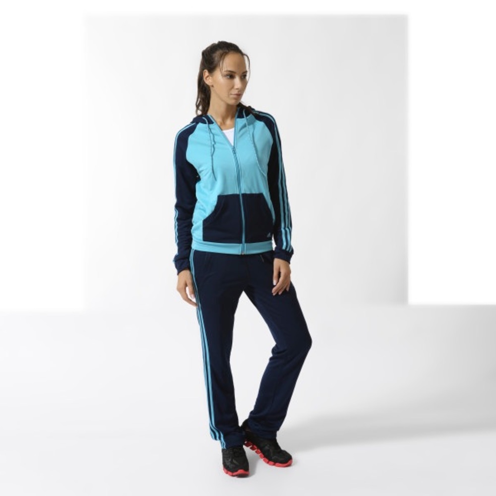 ADIDAS | Climalite Vapor Blue Zip Up Hoodie